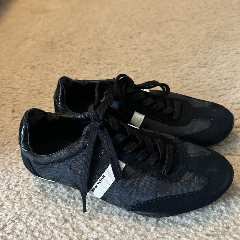 Coach Black Sneakers with Logo Accent